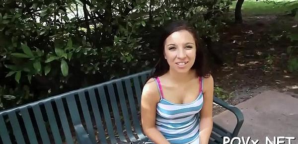  Wicked cutie looks satisfied after receiving facual cumshots